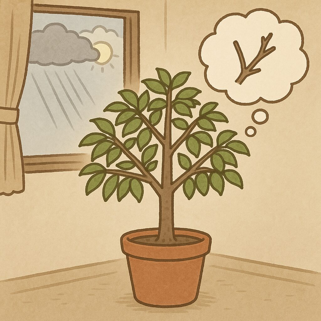 日照不足が花芽の形成を妨げているかも